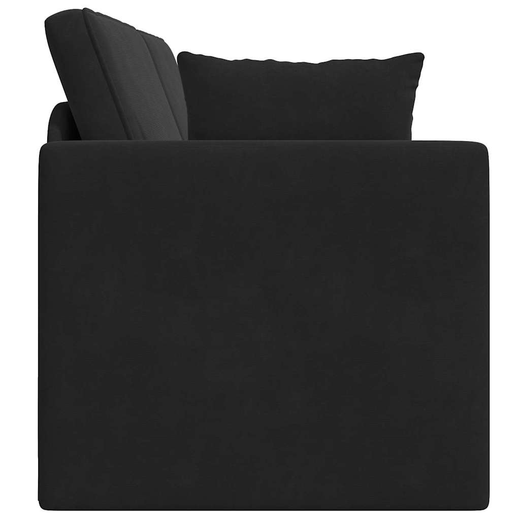 Sofa Bed Black 213 x 70 x 77 cm Velvet